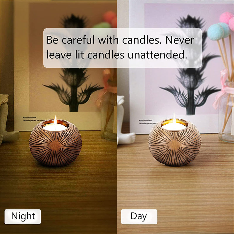 KiiZYs 4 piece Brown Modern Tealight Candle Holders