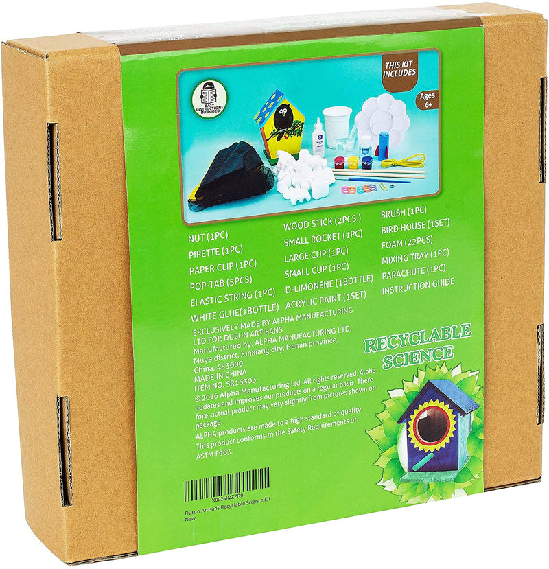 Dusun Artisans Recyclable Science Experiments Kit, Discovery Play for Boys & Girls Age 6