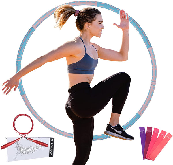 Exercise Hula Hoop + Jump Rope for Adults + Resistance Bands