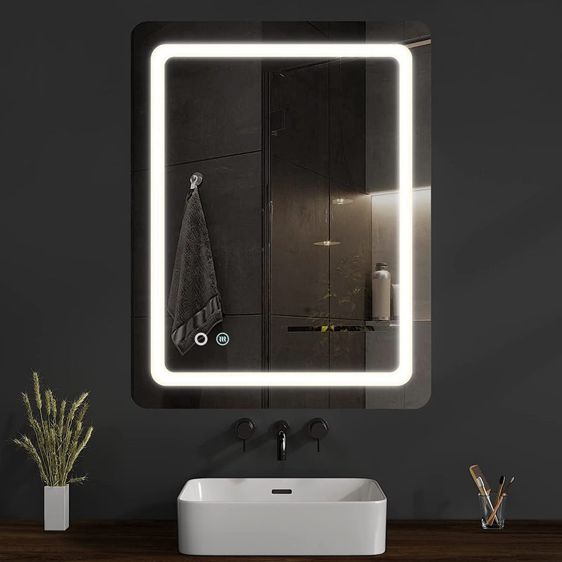 36x28 LED Bathroom Mirror Anti Fog Vanity 3 Light Settings