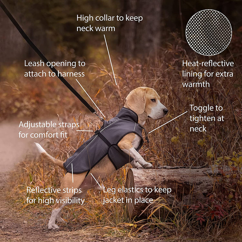 Dog Winter Coat with Smart Heat-Reflective Insulation X-Large