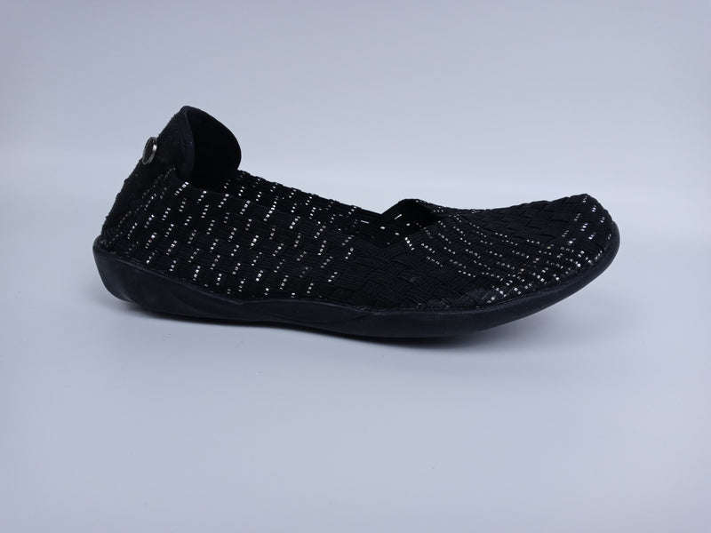 Bernie Mev Women's Catwalk Ballet Flat Size 36 Black Pair Of Shoes