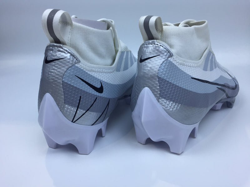 Nike Mens Vapor Edge Pro 360 Football White Metallic Silver Sz 9.5 Pair Of Shoes