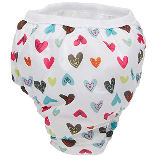Kushies Baby Waterproof Training Pant 38-44 Pounds Doodle White Hearts XLarge