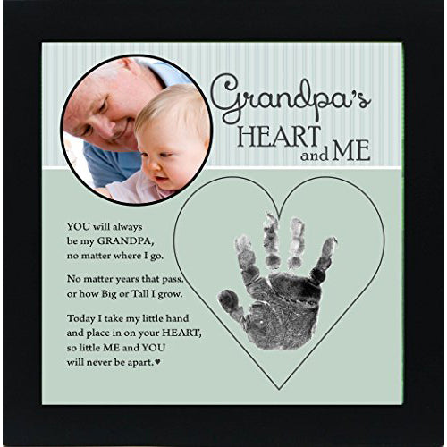 Baby Child Keepsake Handprint Frame with Poetry - Mommy, Daddy, Grandma or Grandpa (Grandpa)