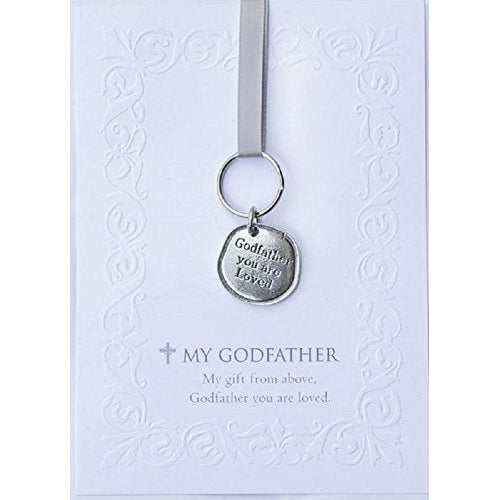 Godfather You are Loved Pewter Keychain and Card