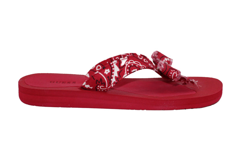 Guess Womens Tuta Flats Slip-on Flip-Flops Red 6 Medium (B M) Size 6