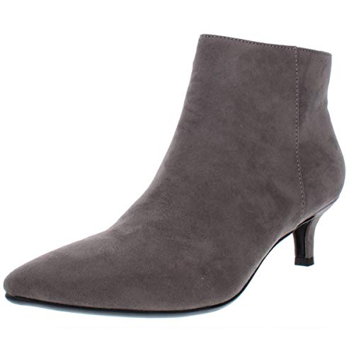 Naturalizer Womens Giselle Faux Suede Ankle Booties Gray 10 Medium (B,M) Size 10