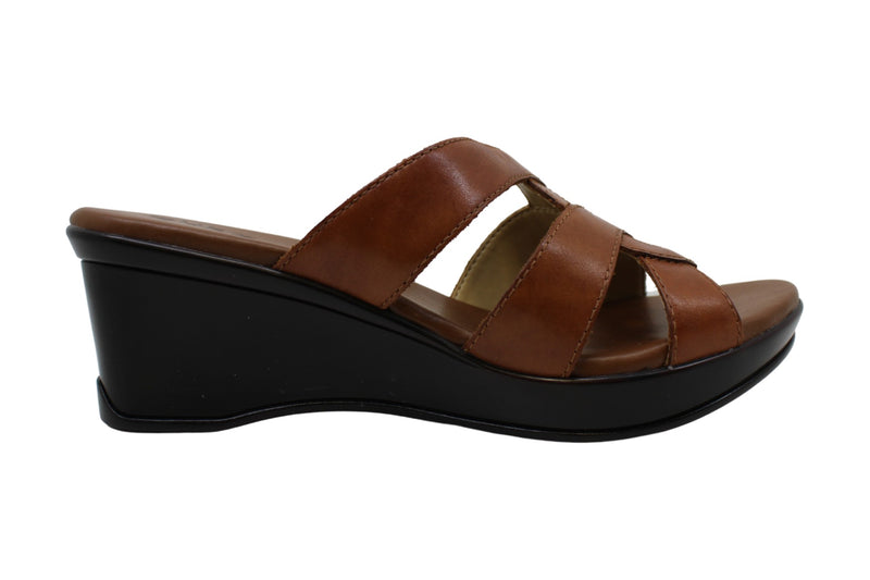 Naturalizer Women's Shoes Violet Leather Open Toe Casual Mule Sandals Size 5.5