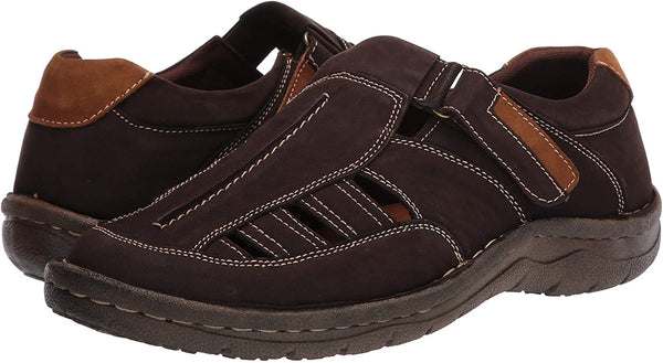 Propét Men's Shoes MSA013S Leather Velcro Closed Toe Fisherman Sandals Size 11.5