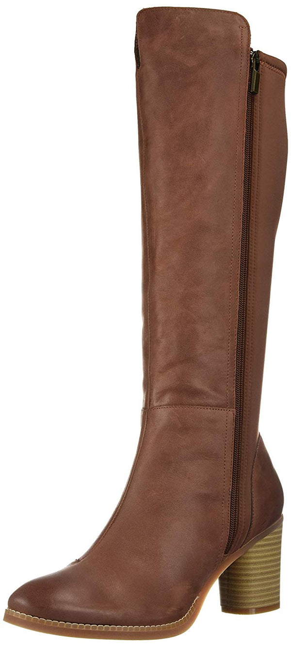 SoftWalk Womens Katia Leather Almond Toe Knee High Fashion Boots Size 10.5 NARROW