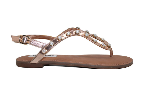 Steve Madden Womens Hideaway-P Open Toe Flat Thong Sandals a Size 7