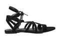 Steve Madden Women Suede Open Toe Flat Sandal Black Size 6 C Pair of Shoes