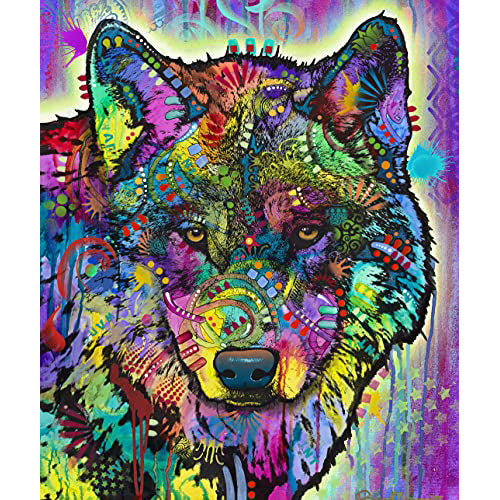 Dawhud Direct Spirit Wolf Fleece Blanket Bed 50x 60 Inch Dean Russo Spirit Wolf