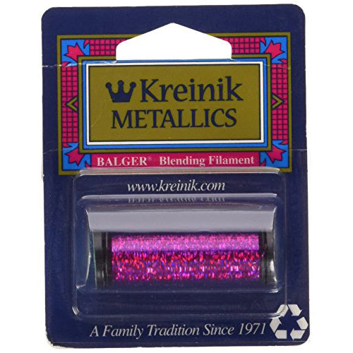 Kreinik Blending Filament 50m Metallic Thread for Sewing, 55-Yard, Fiery Fuchsia