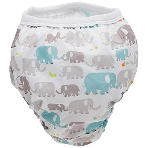 Kushies Baby Waterproof Training Pant (38-44 Pounds), White Elephants, X-Large