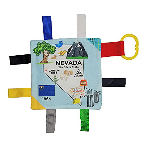 The Learning Lovey Las Vegas Baby Tag Crinkle Toy Sensory Travel friendly Tummy
