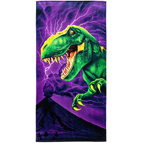 Dawhud Direct T-Rex Dinosaur Bath Towel Print 30x60 Pool Towel
