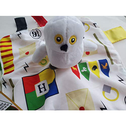 The Learning Lovey Baby Wizard Lovey Magical Snow Owl Tag Blanket Toy 10x10 Inch
