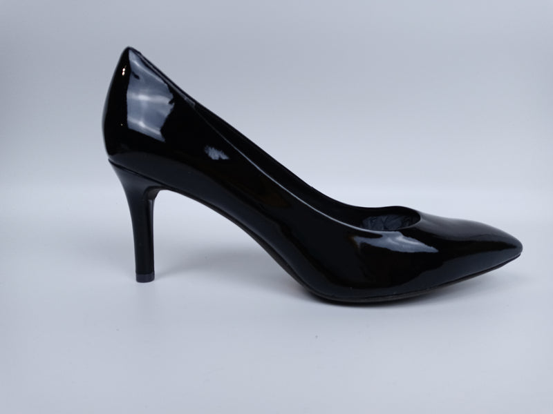 Rockport Womens Total Motion 75mm Ponty Pump Black Patent Size 10 Pair Of Shoes