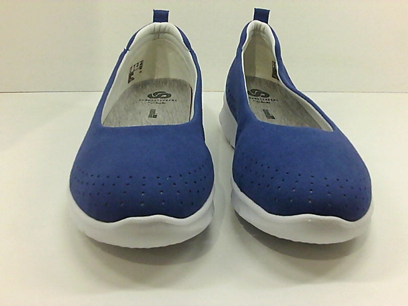 Clarks Womens STEP ALLENASEA BLUE Closed Toe None Flats Size 11