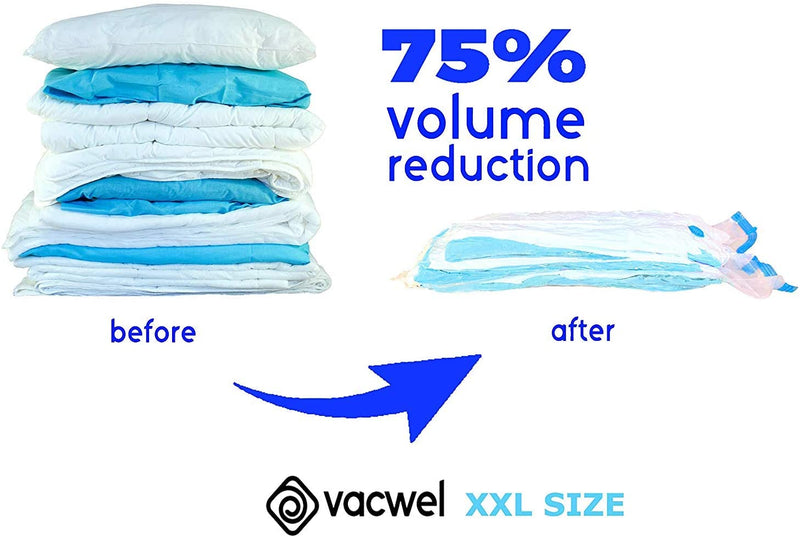 Jumbo XXL Vacuum Space Saver Bags 47 x 35 for Clothes Comforters or Mattress