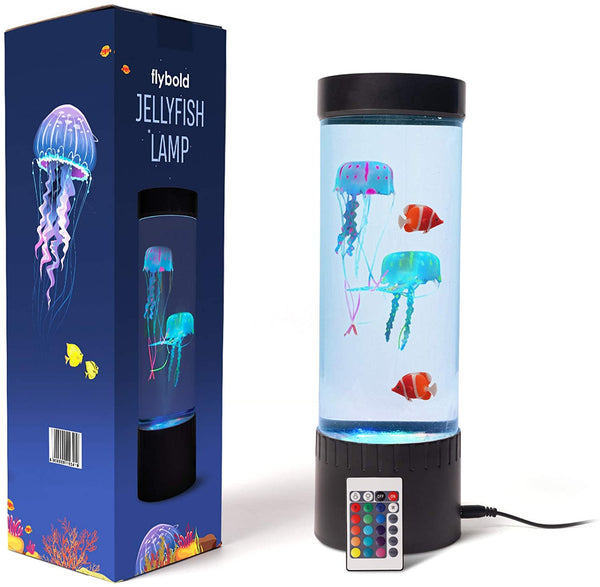 Jellyfish Lava Lamp 20 Color Aquarium Night Light Mood Adults Kids Bedroom