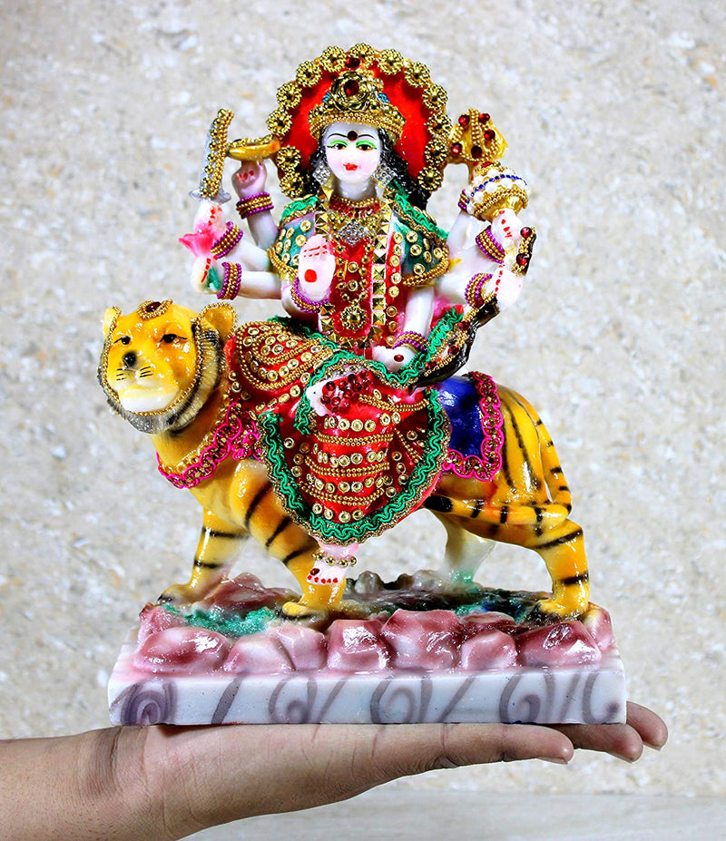 Esplanade 10 Inch Resin Maa Durga Mata Rani Idol Statue Murti Moorti