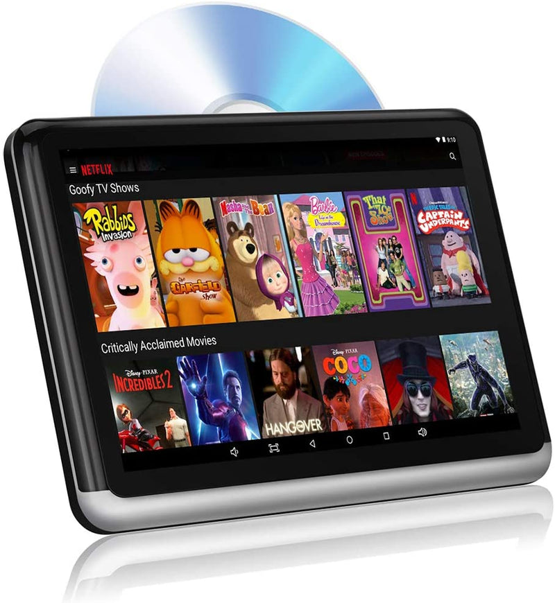 DDAuto 10.1" Android Headrest DVD Player with Battery for Portable Use