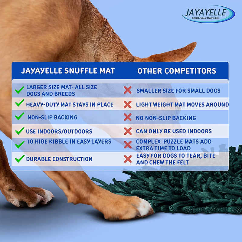 Jayayelle Large Snuffle Mat for Dogs A Natural Foraging 32"x20" Gray