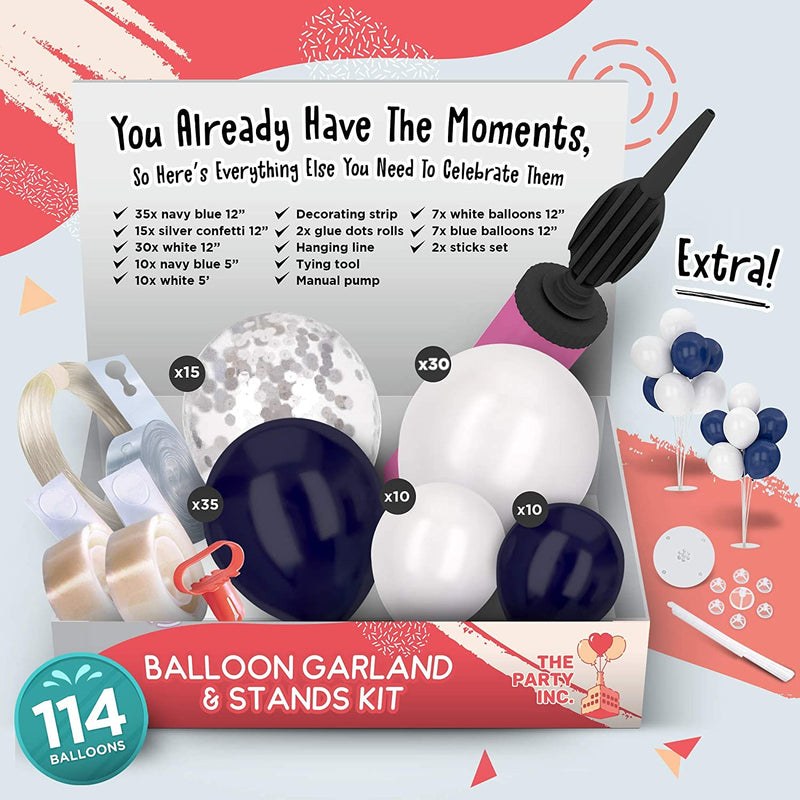 Blue Balloon Garland Arch Kit 16Ft for Baby Shower Girls Birthday