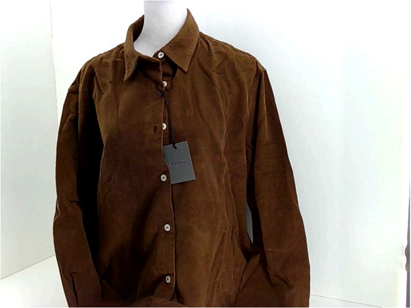 Lafaurie Mens Circa Regular Long Sleeve Casual Button Down Shirt XLarge Brown