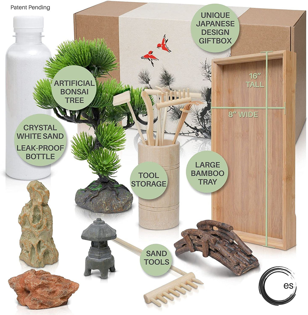  Zen Garden - Japanese Decor, Zen Garden Kit, Sand Tray