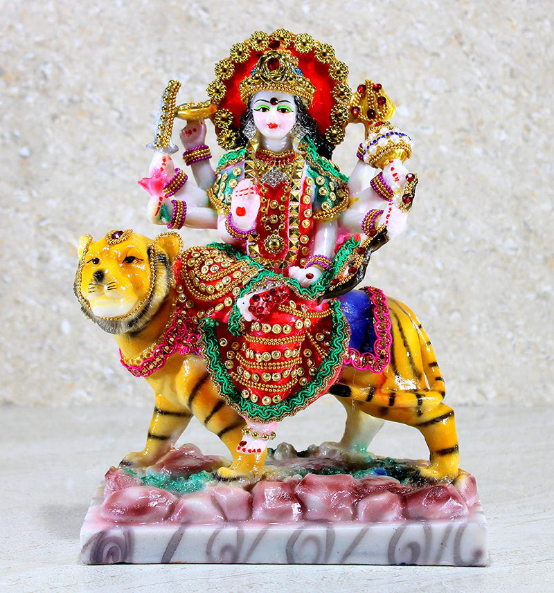 Esplanade 10 Inch Resin Maa Durga Mata Rani Idol Statue Murti Moorti