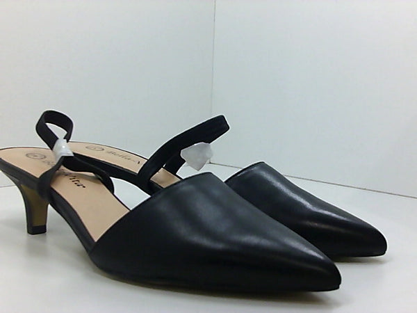 Bella Vita Women's Sarah Ii Slingback Dress Shoe Pump 9.5 Wide Black Leather Size 9.5 Wide