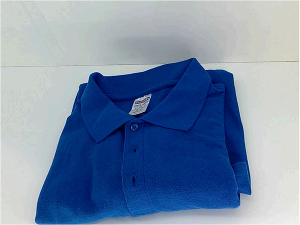 Jerzees Mens Short Sleeve Polo Shirt Color Blue Size 3XLarge