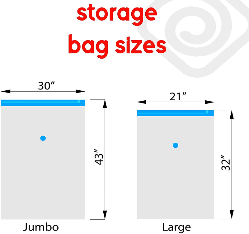 Vacwel Large 10-pack Vacuum Storage Bags for Clothes Storage Vacuum