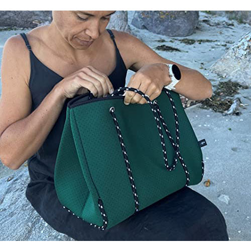 Neoprene Tote Bags for Women Large Bag Forest Green