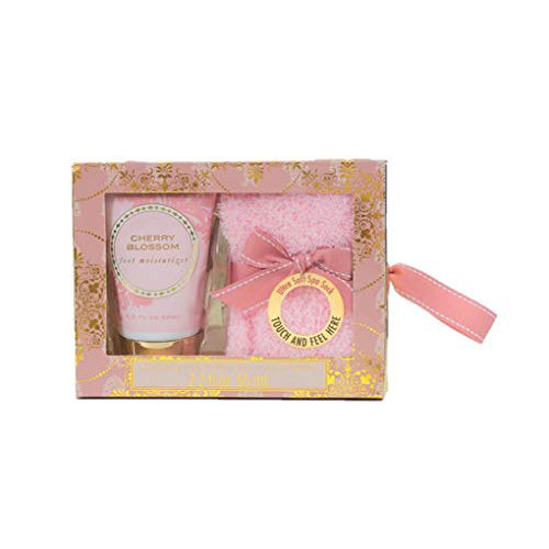 Cozy Sock and Lotion Gift Box Sets, Cherry Blossom