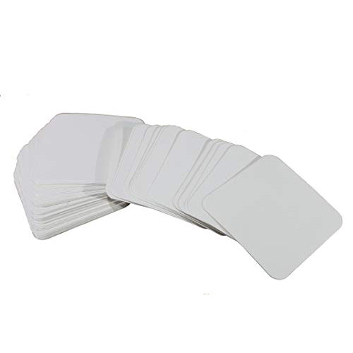 eSplanade Disposable Coaster - Made of Paper (Set of 100) - Use and Throw Reversible Coasters - Perfect for Bar, Hotel, Restaurant Purpose & Parties (White Square)