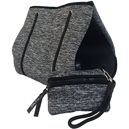 Large Neoprene Tote Bag for Women – Pole Tribe‘s Lightweight Tote Neoprene Beach Bag, Travel Tote, Large - 6 gallon Size (Badger)